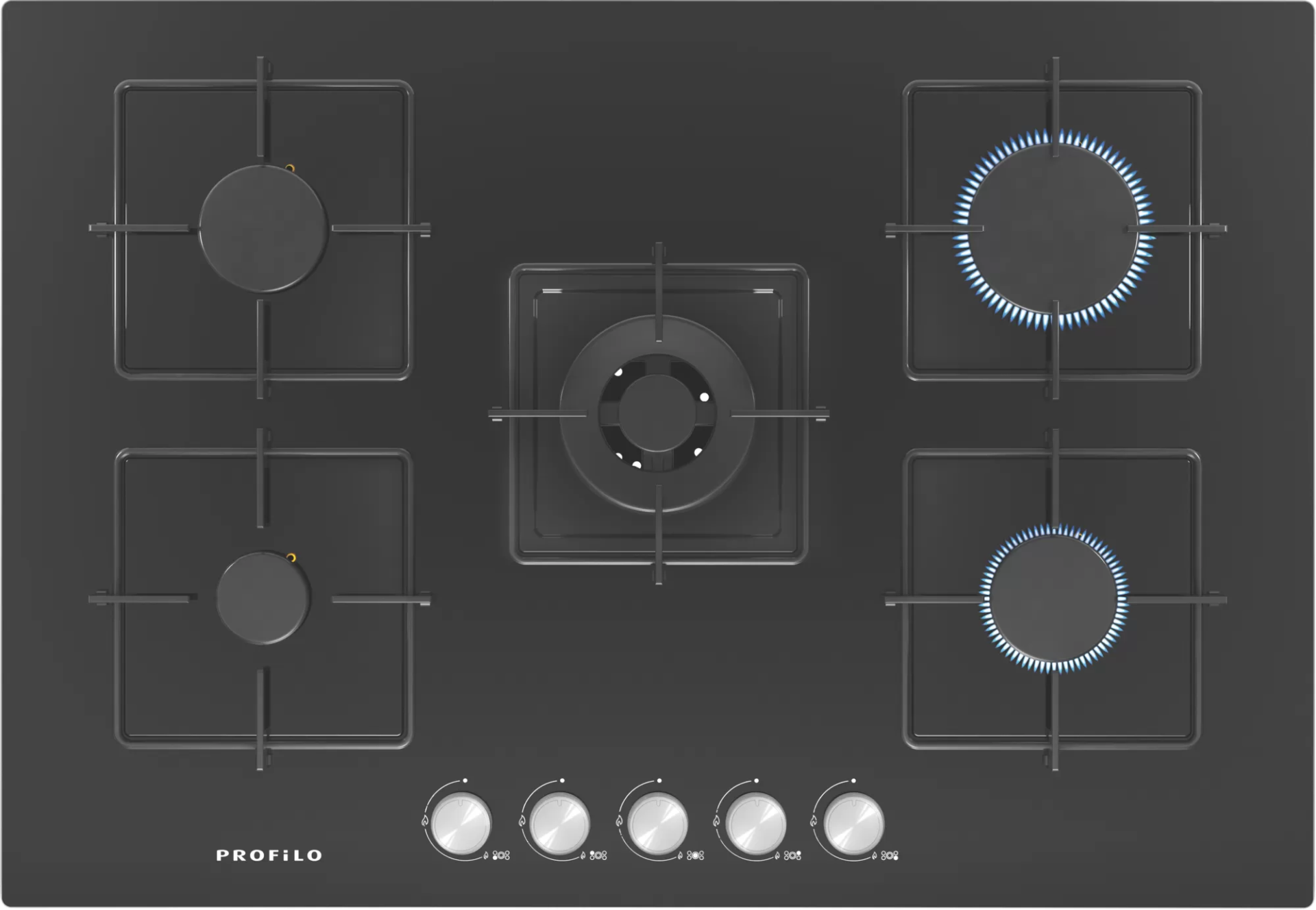 Profilo ON27Q6O12D Wok Gözlü Siyah Ankastre Ocak